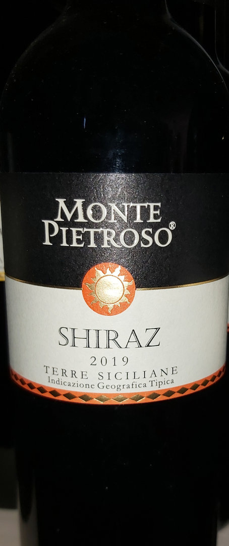 Monte Pietroso Shiraz Sicilia 2019 / 20