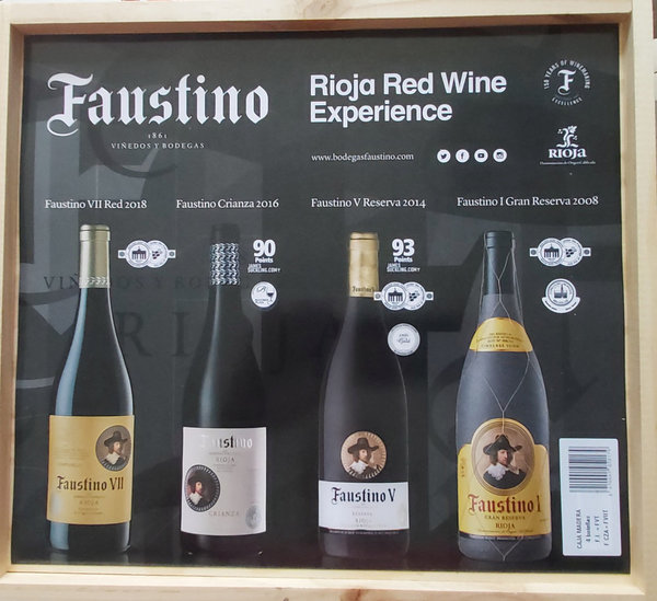 Faustino Rotwein Erlebnisbox 4 x 0.75 l